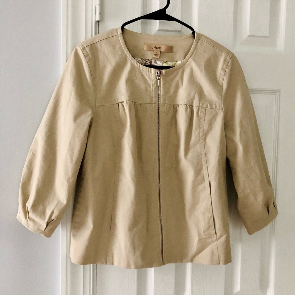 Motto Australia Lined Balloon Sleeve Bomber Jacket